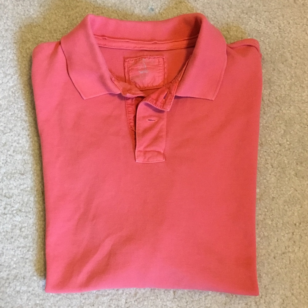J Crew Short Sleeve Polo Coral Size XL